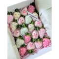 20pcs PINK PIGGY Chocolate Strawberries Gift Box